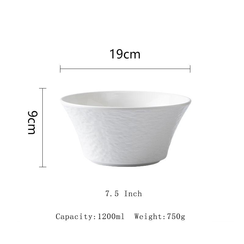 Ceramic Bowls Chinese New Household 7.5 Inch Stone Pattern Solid Light Luxury Dining Tableware Underglaze Colour Luosifen Bowl 7.5 inch