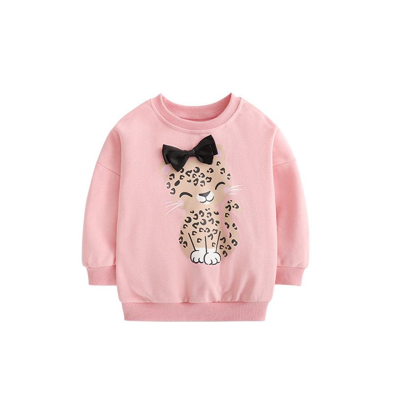 Tops, New Autumn and Winter European and American Style Sweatshirts for Young Children, Stylish Round Neck Casual Long-Sleeve Shirts for Little Girls