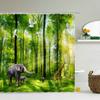 European Flowers Scenery Garden Shower Curtain, Rustic Nature Landscape Path Arch Decor Bath Curtain For Shower Stall Bathroom