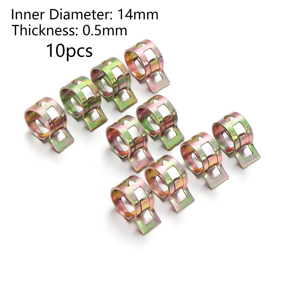 10Pcs Hot Galvanized 5-16mm Tube Clamp Fastener Fuel Oil Line Water Hose Pipe Spring Clips