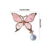 Versatile Butterfly Pearls Accessory Modern Waterdrop Inspired Detailing Sturdy Alloy Brooch for Casual Formal Wear