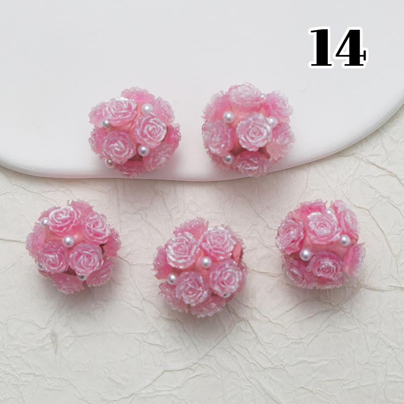 2Cm 10Pcs Charm Rose Polymer Clay Colorful Lover Acrylic Beads for Jewelry Making Diy Necklace Bracelets Earring Accessories New