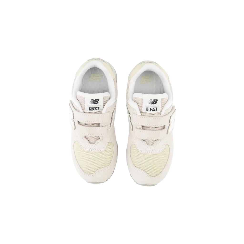 New Balance NB 574 Comfortable Anti Kick Cushioning Abrasion Resistant Low Top Kids' Running Shoes Beige Gray White PV574FOG