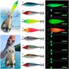 83mm Luminous Squid Lure Night Fishing Lamp Hook Double Hook Squid Hook Fish Shaped Realistic for Saltwater Freshwater