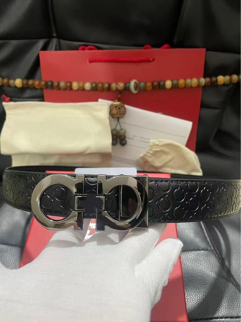 Modern Men's Leather Belt - Genuine Cowhide for Casual and Trendy Wear