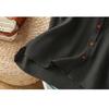 Women Solid Color Ruffle Linen Cotton Shirt Casual Cap Sleeve Breathable Summer Blouse