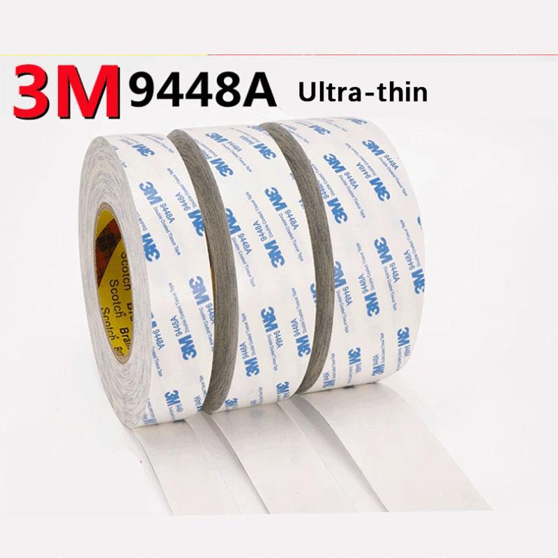 Adhésif Double Face 3M 9448A, Adhésif 3M Blanc Ultra Fin, Haute Viscosité, Fixe, Fort, Sans Trace, Haute Température
