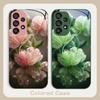 Pink Crystal Flower For Samsung S8 S9 S10 S20  Ultra S21 Pro S22 Plus S23 FE S24 Ultra S25 Edge S25Ultra Glass Phone Case