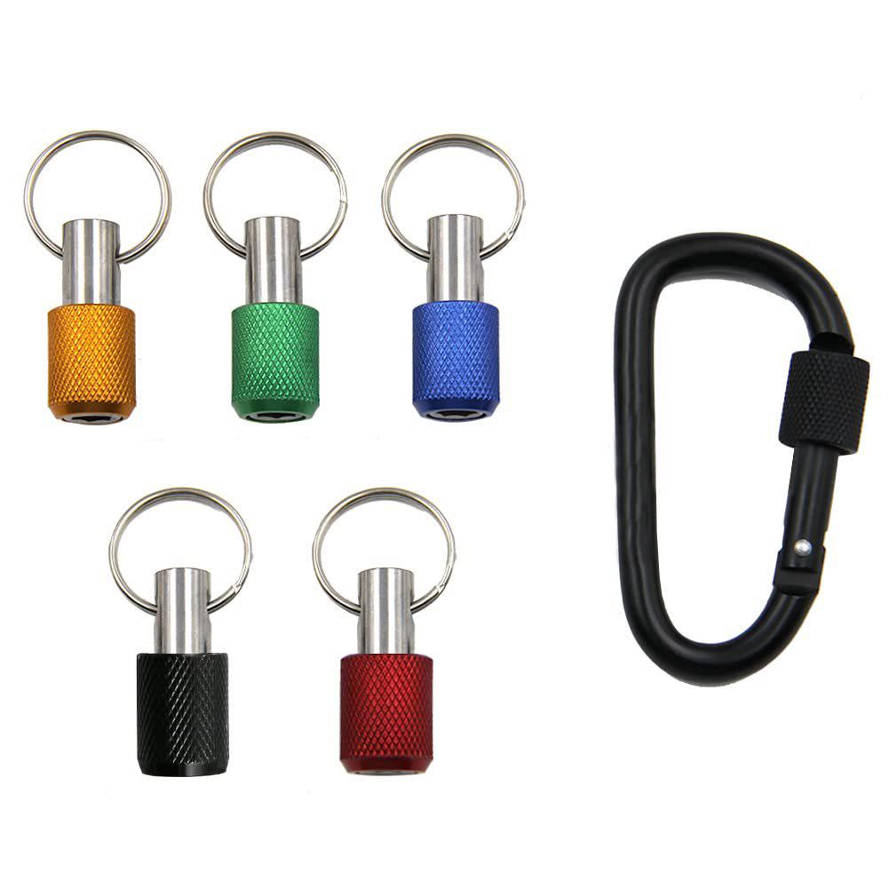 Hex Shank Keychain Socket Set with Carabiner and Extension Rod