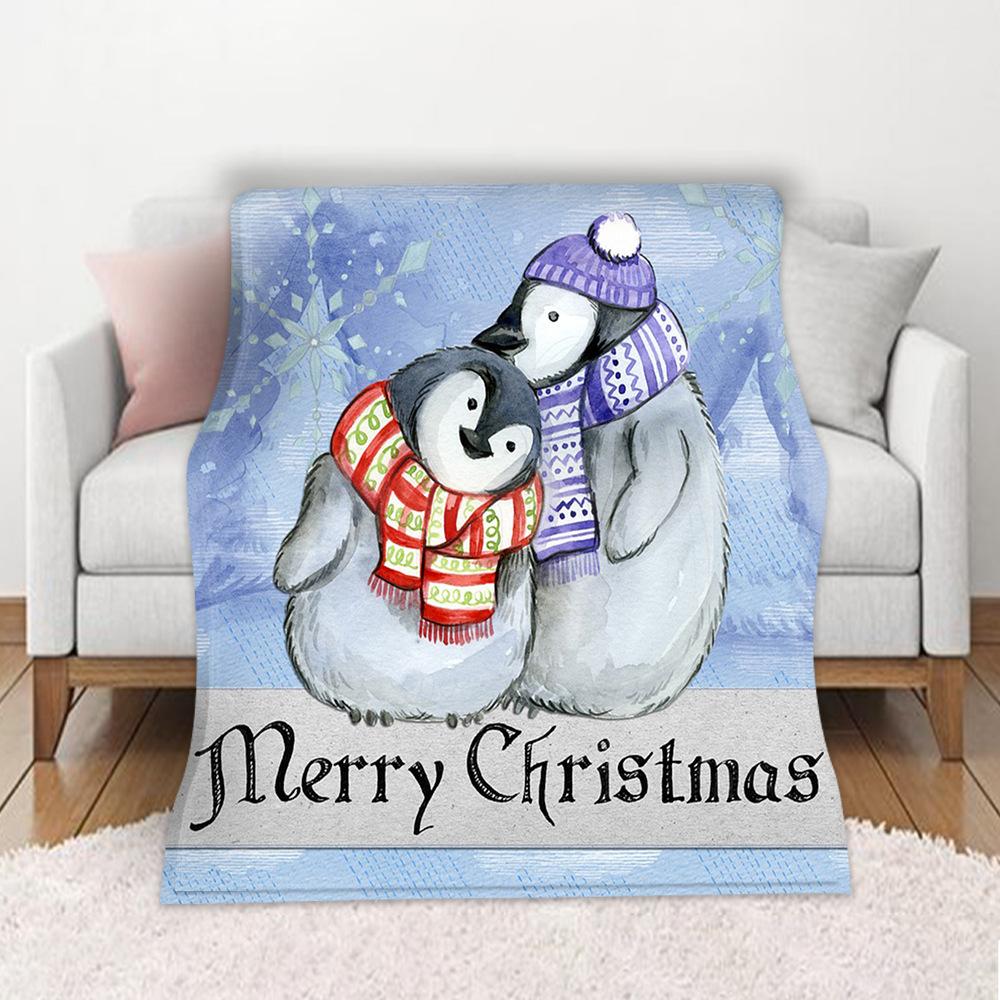 3D Christmas Theme Flannel Throw Blanket Soft Lightweight Warm for Living Room Bedroom Bed Sofa Couch Kids Adults Gifts