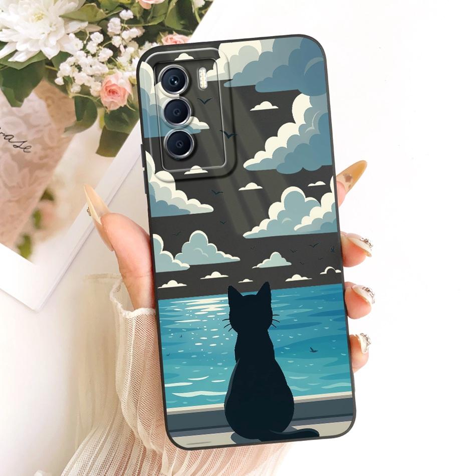 For Infinix Zero 5G 2023 X6815C X6815D Cute Cat Flower Cartoon Phone Case For Infinix Zero 5G (2023) Soft Silicone Cover Bumpers