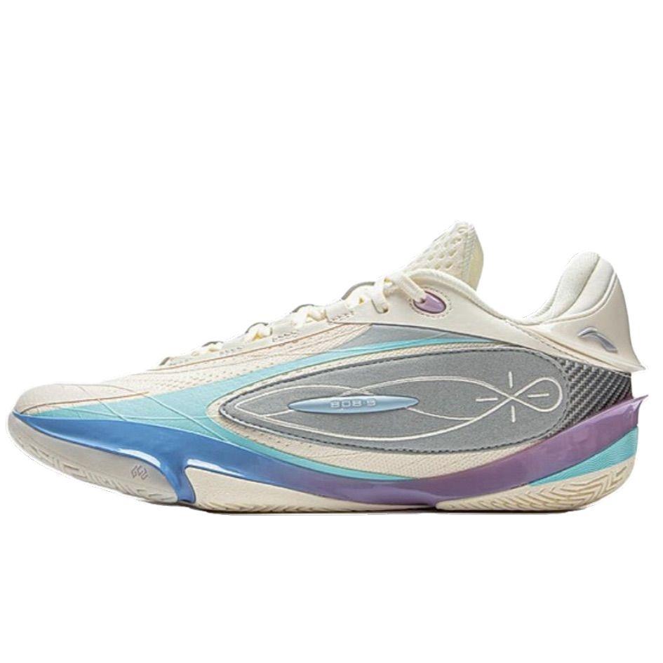 Li Ning Wade 808 5 ULTRA Low top Basketball Shoes Men's Blue Pink Mismatched ABAV015-4(Team-808)