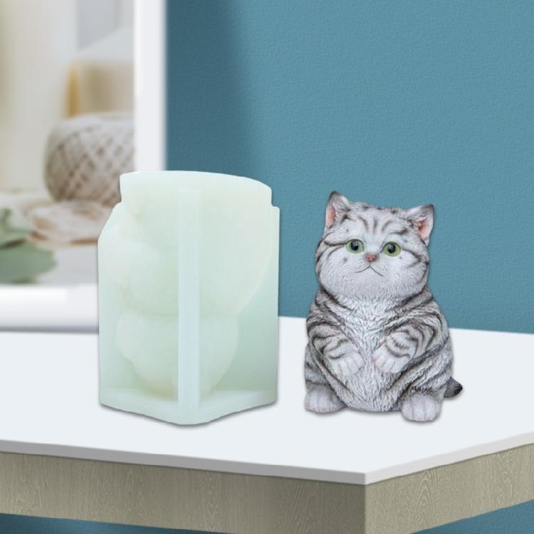 Cats Animal Shaped Candle Silicone Molds for Candle Soap Gypsum Decorations Home Desk Ornaments Epoxy Resin Craft