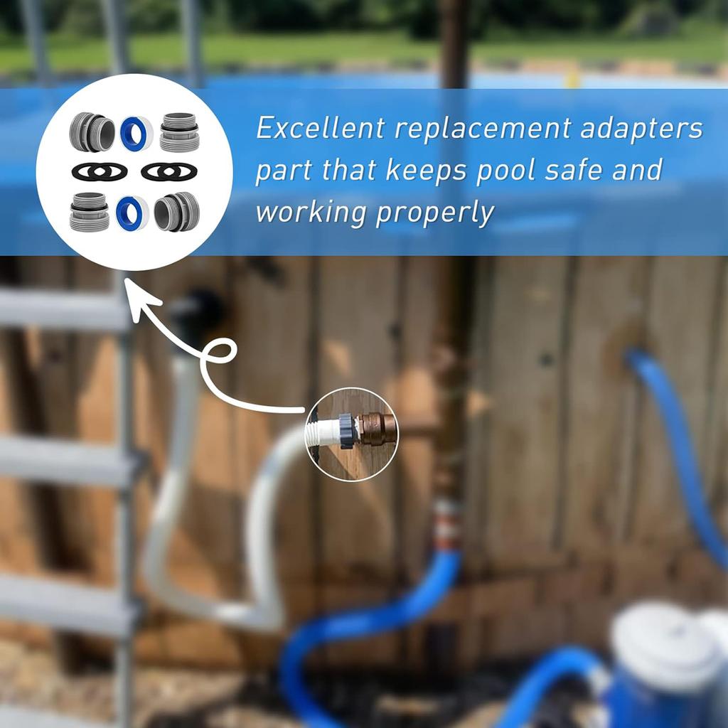 Kit Adaptador para Bomba de Piscina Kit de Conversão de Mangueira de Piscina Conversores de Mangueira de Piscina Material Plástico Conexões de Mangueira para Piscina