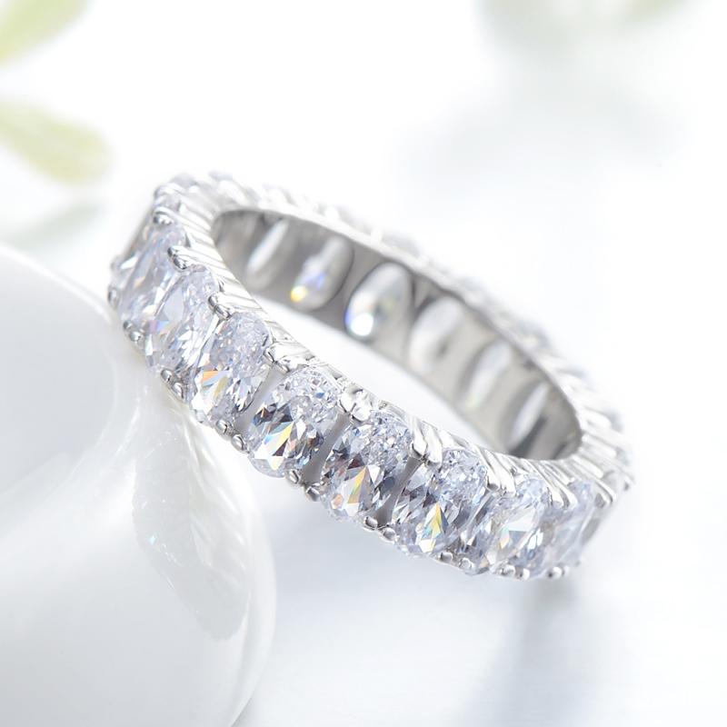 Modian 925 Sterling Silver Classic Oval Sparkling Finger Ring For Women Luxury AAAAA CZ Wedding Engagement Fine Jewelry