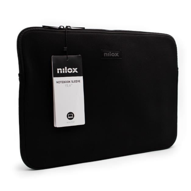 Housse d'ordinateur portable - NILOX - NXF1501 - 15.6 pouces - Néoprène - Noir
