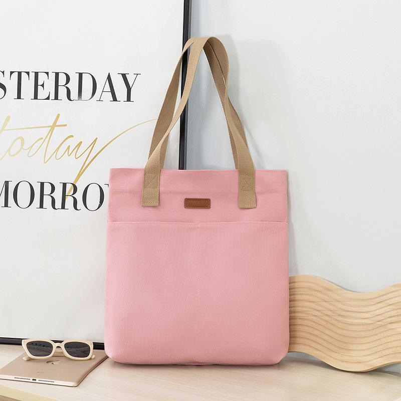 Spacious Canvas Crossbody Bag for College Students - Versatile Korean & Japanese Style