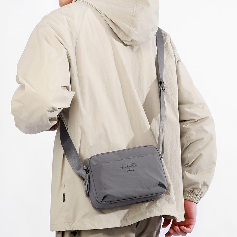 Minimalist Oxford Cloth Crossbody Bag Men Women Casual Functional Daily Outdoor Shoulder Bag
