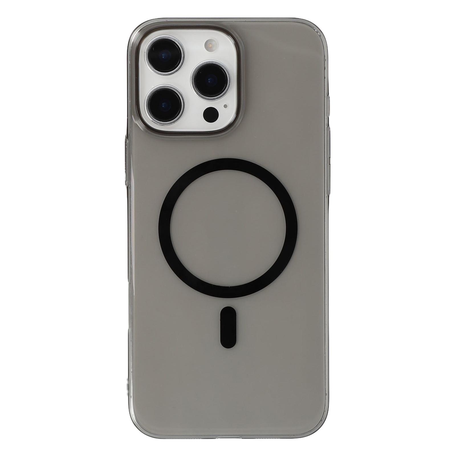 

JAUCASE For iPhone 15 Pro Magnetic Case Hard PC Clear Back Phone Cover Transparent Black