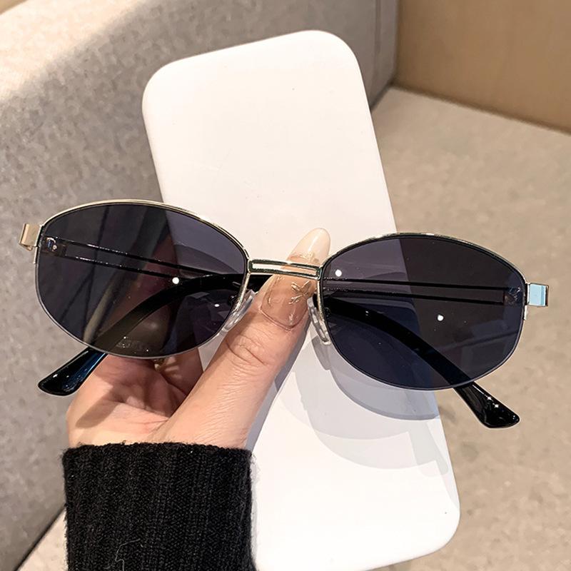 

Men s And Women s Identical Style, Fashionable Oval Metal Frame, Uv-protective Sunglasses1846X золотой