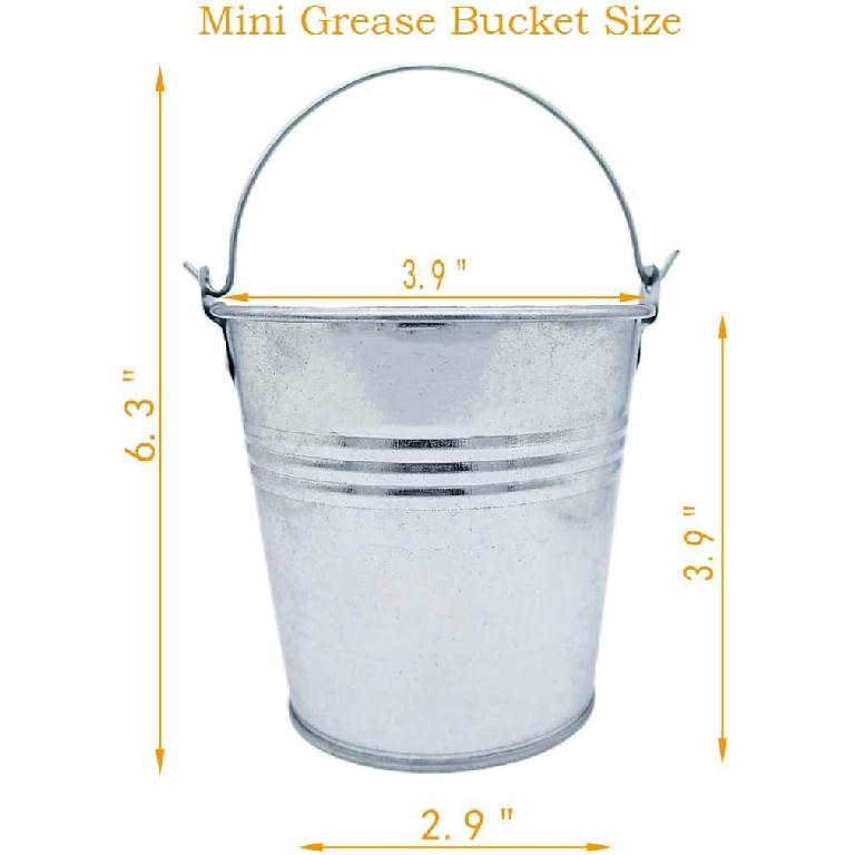 4 Inch Height Mini Bucket Replacement for Small Pitboss, Green Mountain, Traeger Smoker/Wood Pullet Grill (1)