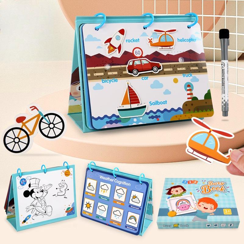 

Puzzle Kids Early Education Enlightenment Desk Calendar Busy Book Puzzle Early Education Quiet Book Magnetic Puzzle Book Toys