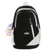 Color Blocked Simple Letter Decor Student Casual Backpack For Use School