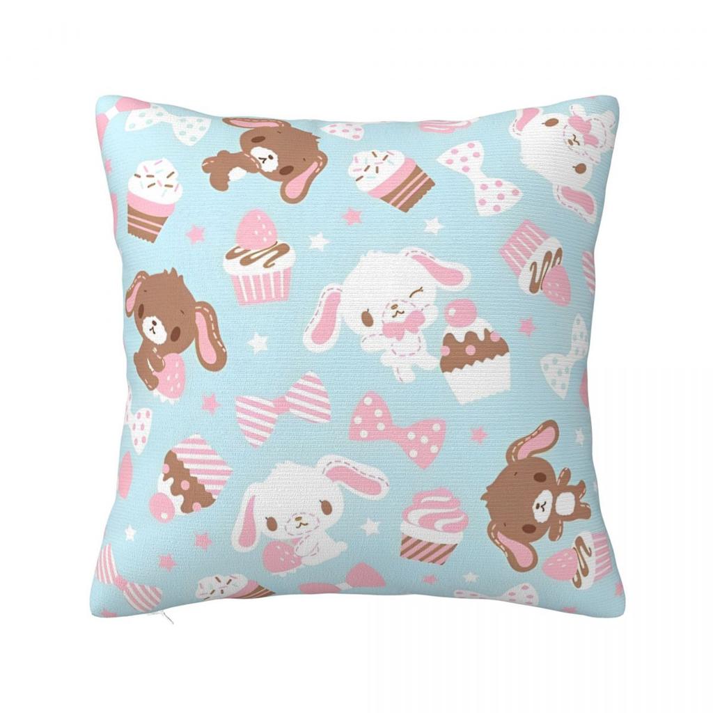 Sugarbunnies Anime Kuddfodral Polyester Dekorativ Kudde Söt Tecknad Rolig Kuddfodral