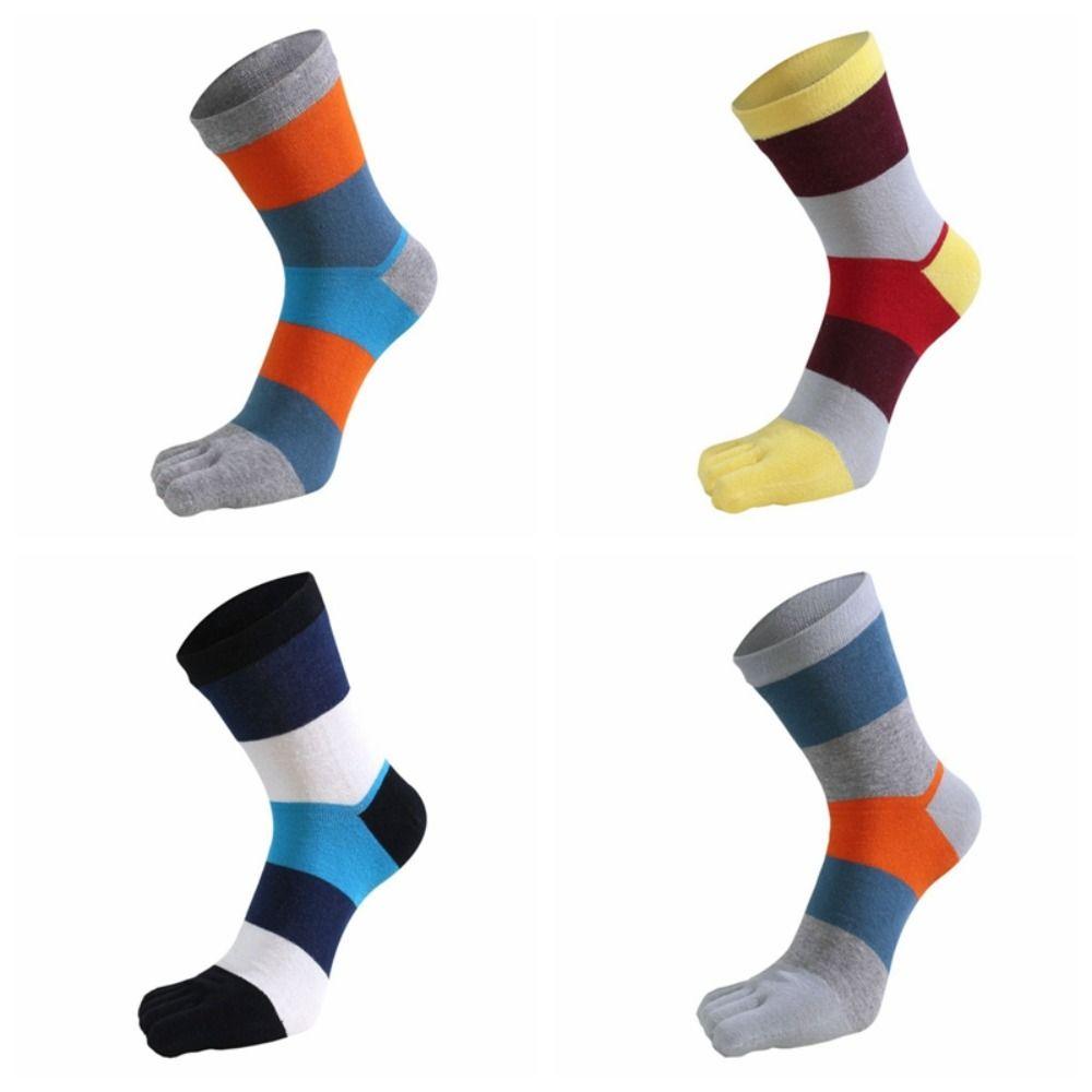1 Pair EU 39-44 Toe Socks Anti-Sweat Dress Socks with Toes Soft Men'S Split Toe Sock  Running