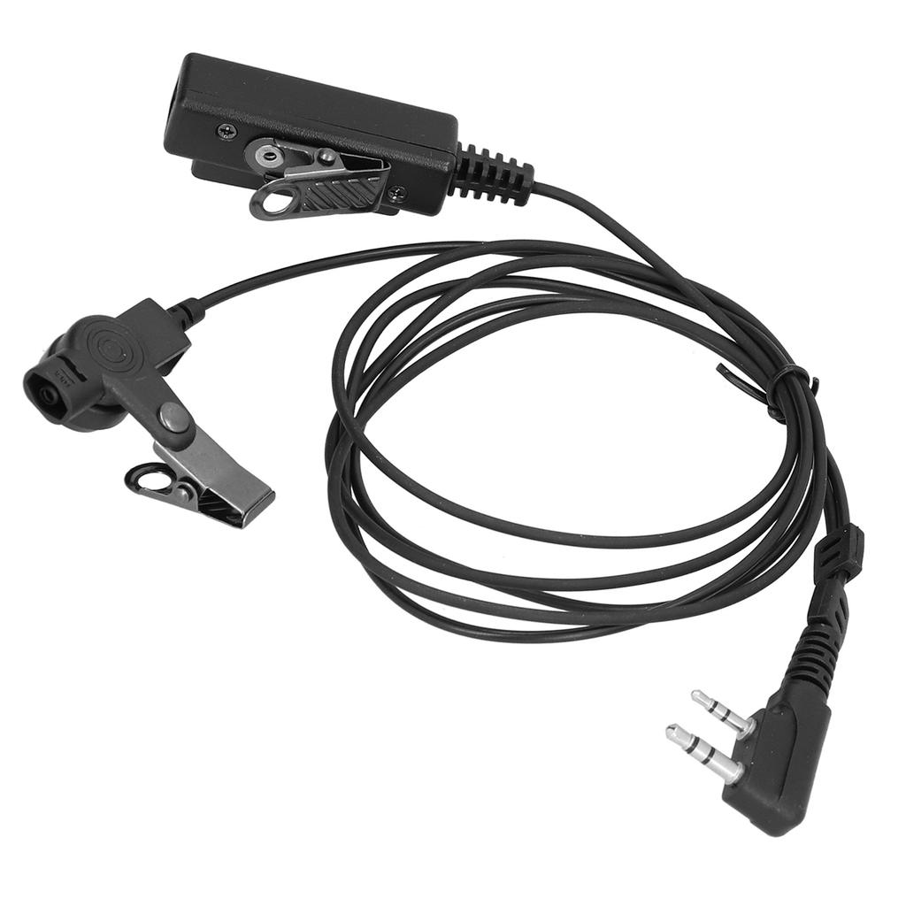 K Head Walkie Talkie Earpiece Transparent Acoustic Tube PTT Button Noise Reduction for Baofeng