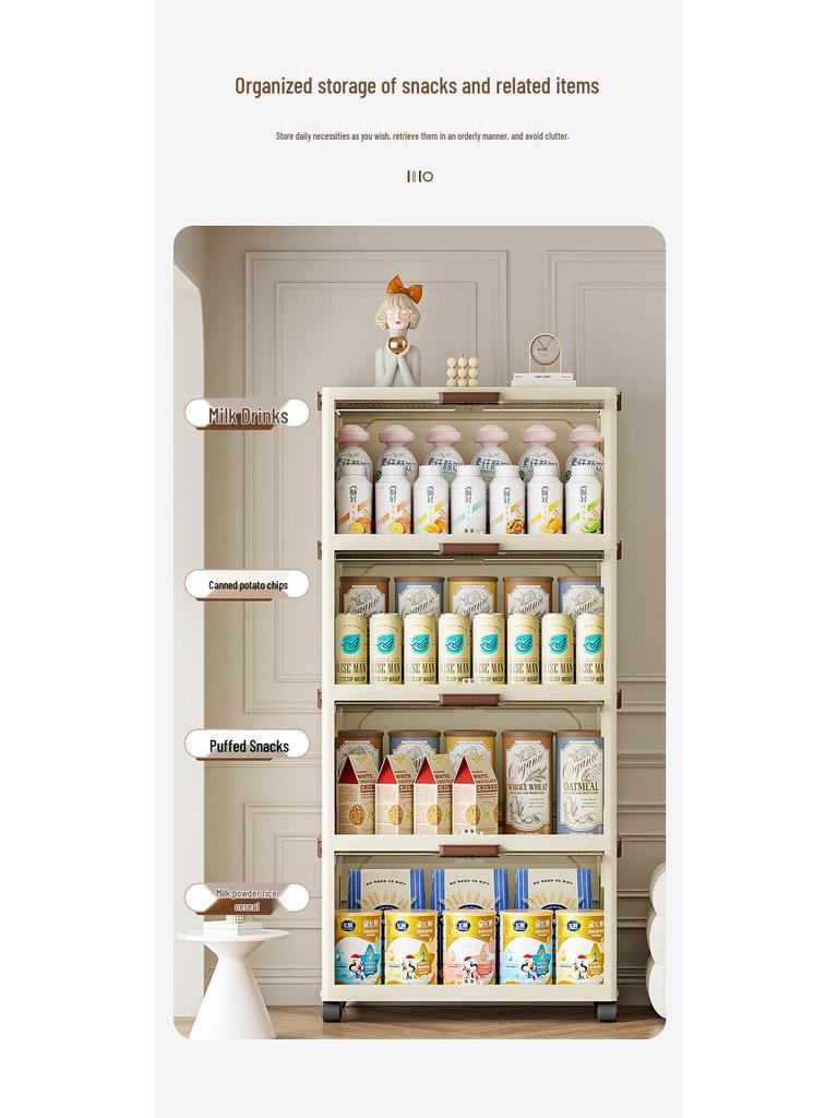 Stackable Flip-Top Clothes Cabinet with Wheels - Large Folding Storage Box with No Assembly Required