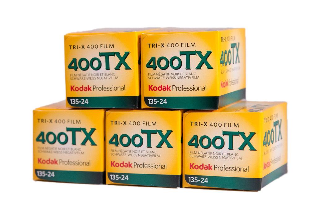 Kodak Professional Black and White Film, 35mm Tri-X400, 24 Sheets (5-Pack)