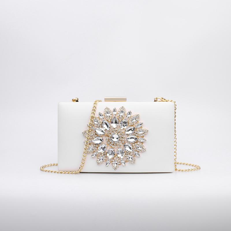 

2025 New Designer Women Clutch Bag Wedding Clutch Purse Bridal Evening Crystal Sunflower Handbags Ladies Luxury Crossbody Bags