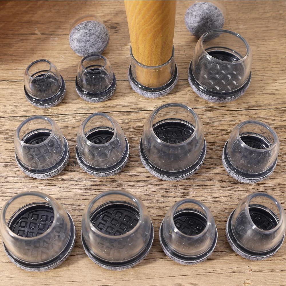 Anti Noise Table Chair Foot Protective Cover Silicone Floor Protectors with Thick Wrap Felt Pads Non-Slip Furniture Foot Covers