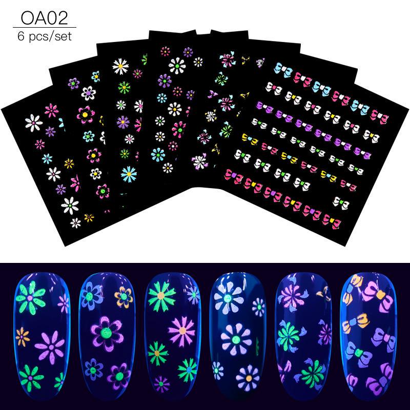 Nail Water Transfer Sticker Linear Flower Pattern Nail Art Decorations Slider For Nail Manicure