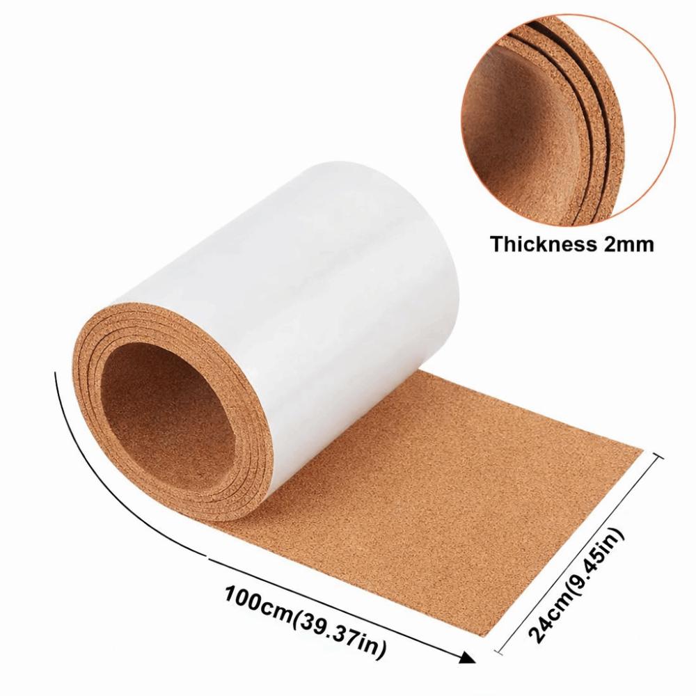 

1m Self-Adhesive Cork Roll 2mm Thick Square Cork Pad Photo Wall Sticker