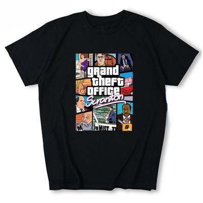 Mode Herrkläder T-shirt The Office Dwight Schrute The Office TV-serie Manlig Vuxen Casual Toppar O-hals Lös T-shirt Oversized T-shirts