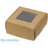 PATIKIL 8.5cm x 8.5cm x 3.5cm Κουτί Σαπουνιού από Χαρτί με Παράθυρο, Συσκευασία 20 Τεμαχίων για Σπιτικά Σαπούνια, Τετράγωνο Κουτί Δώρου για Γενέθλια Χριστούγεννα, DIY Χειροτεχνία,