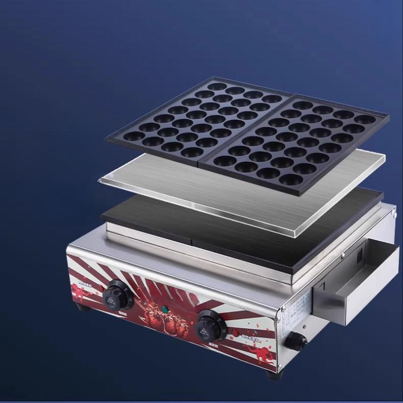 220V Commerciële Elektrische Takoyaki Maker Grill Octopus Vleesbal Bakmachine Anti-aanbak Snackmachine