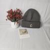 ins simple C letter wool hat autumn and winter face small men's and women's knitted hat sleeve cold hat versatile trendy new