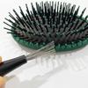 Small Hand Tool Detangling Comb and Hair Brush Cleaner Random Color Hair Dust Remover with Plastic Handle Home Salon Use