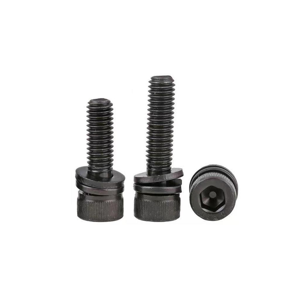 12.9 Grade M4-M12 Socket Head Cap Screw with Washer: Three-Piece Cylindrical Bolt
