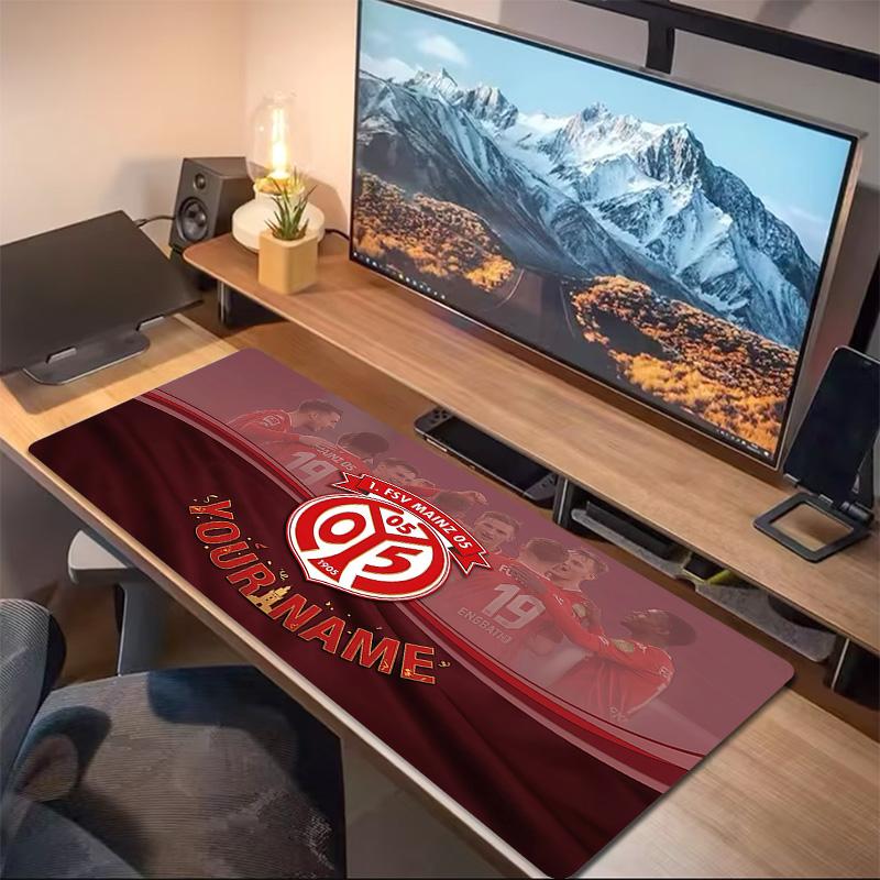 Custom Name 1. FSV Mainz 05 Print  Cushion Non-slip Laptop Tablet Big Mousepad XXL Mat Mini PC Playmat With Lock edge