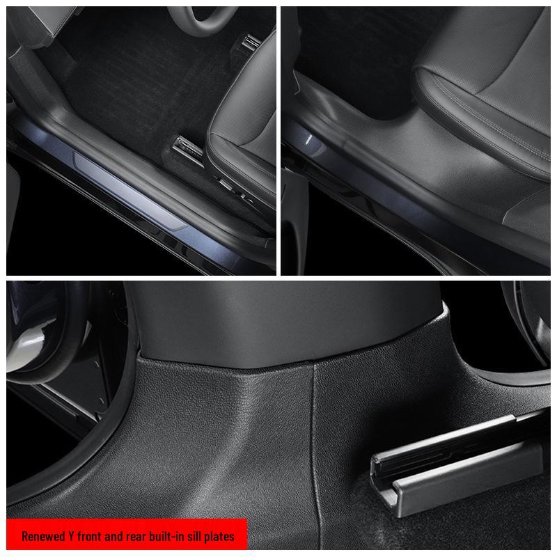 Protetor de Porta-Malas, Soleira e Placas de Arranhão no Para-choque Traseiro para Tesla Model Y/3 - Tapetes de Proteção Aprimorados.