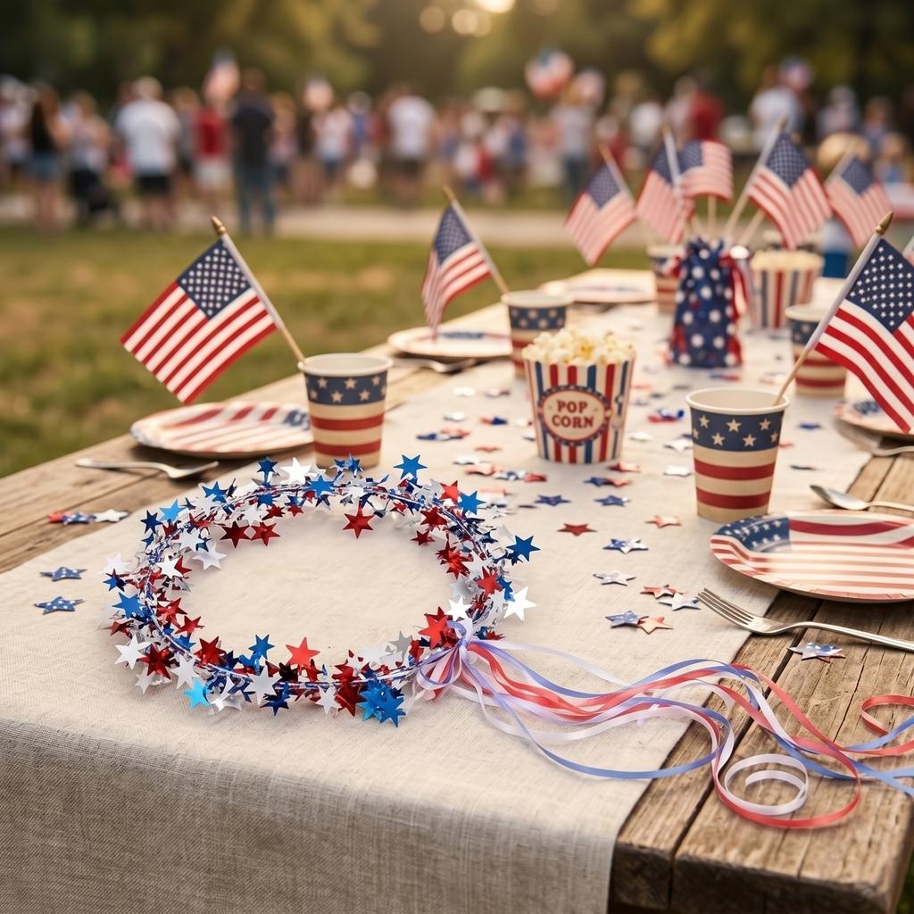 Red And Blue Star Hair Accessory Headband