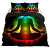 Colorful Seven Chakras Buddha Mandala Duvet Cover Indian Buddhism Theme for Women Men Teens for Bedroom Decorations Queen King