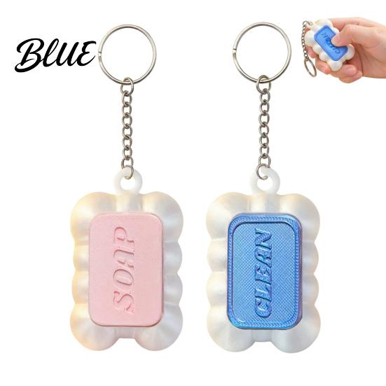 Sensory Toys for Focus And Calm 3D Printed Soap Fidget Keychain Creative Stress Relief Toy with Click Cute Embossed Sound Bags and Keys Portable