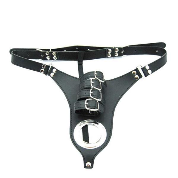 PU Leather Belt with Ring for Male