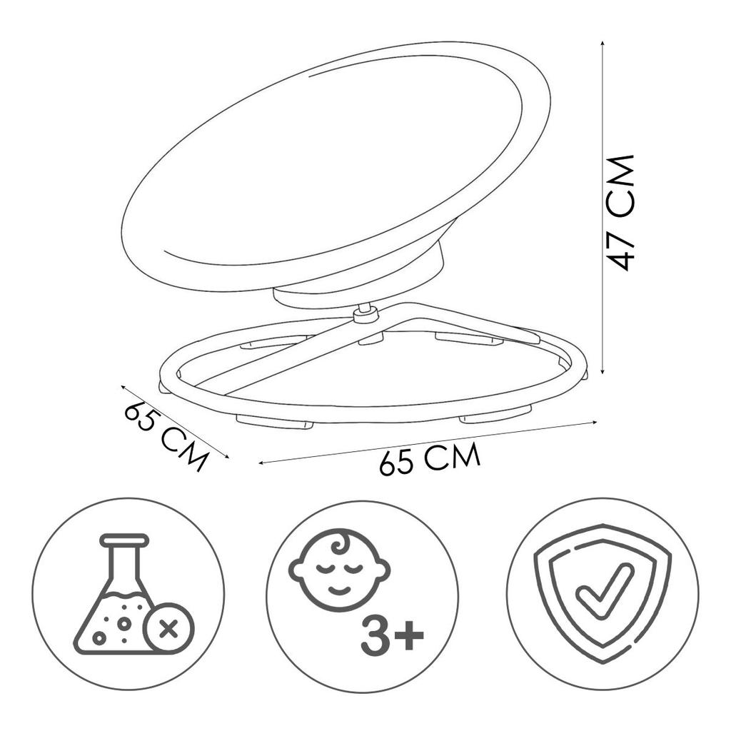 Swivel chair Bączek - orange