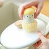 Cute Egg Kitchen Cleaning Brush Silicone Dishwashing Brush Fruit Vegetable Cleaning Brushes Pot Pan Sponge Scouring Pads